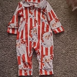 Festive Red and White Santa Kids One Piece